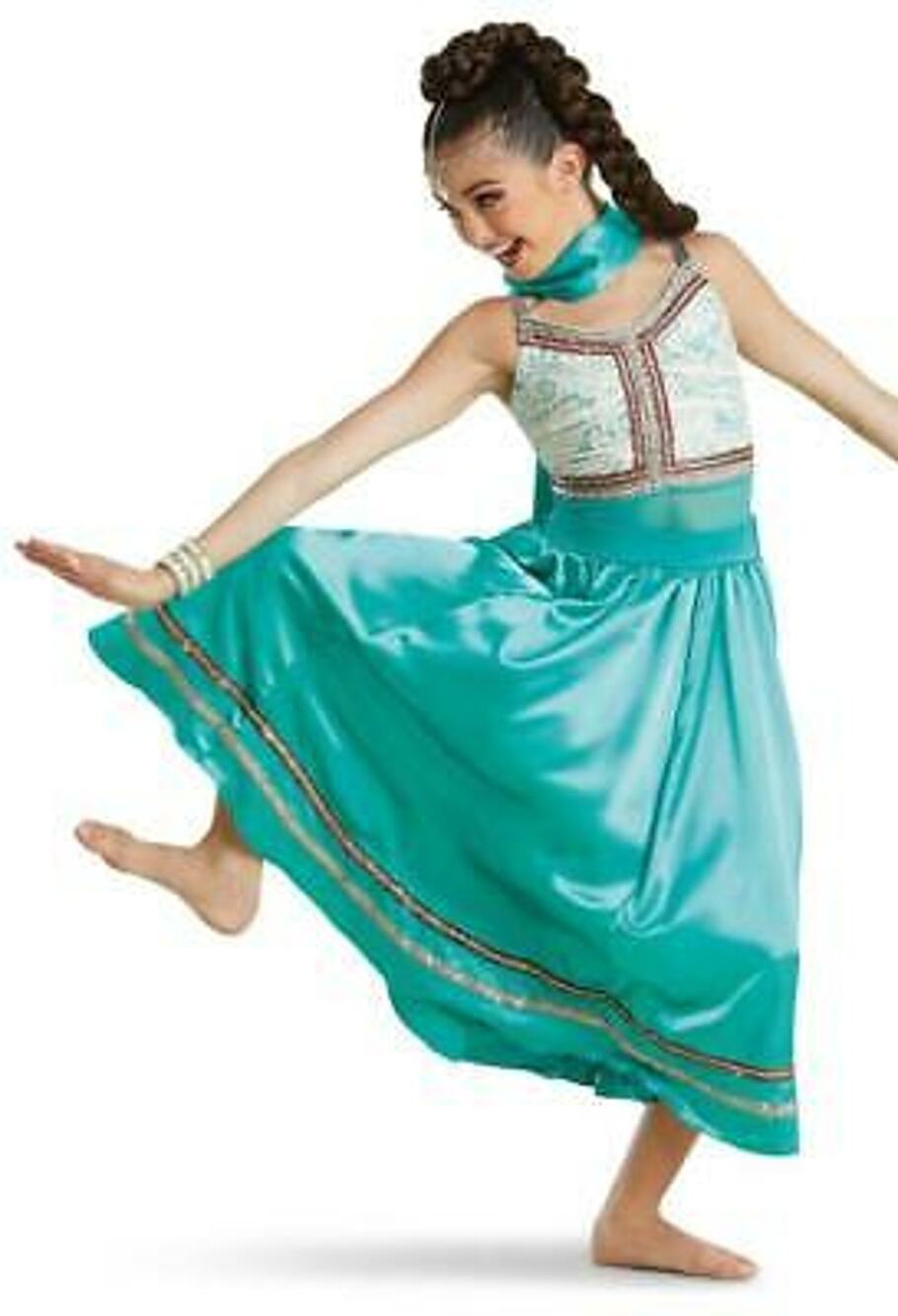 Dance Costume Weissman 11236 Small Adult Teal Jazz Character Dress